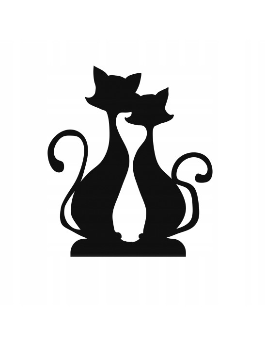 Świecznik Metalowy KOTY Podstawka na Tealight Czarny Loft Dekoracja Prezent