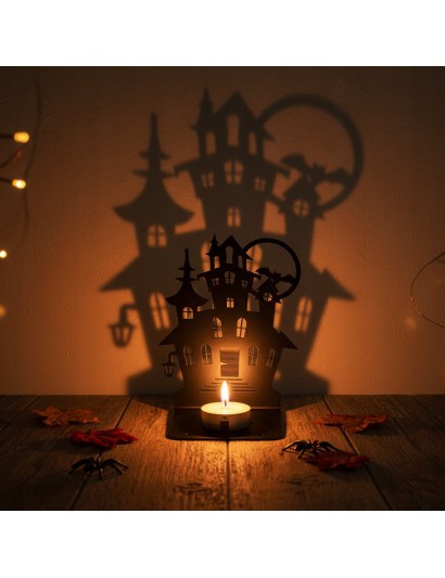 GAMET, Świecznik Halloween NAWIEDZONY DOM Metalowy Lampion HIT SEZONU