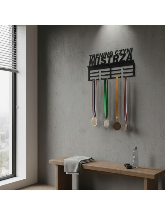 WIESZAK NA MEDALE Trening Czyni Mistrza METALOWY Polski Produkt GAMET
