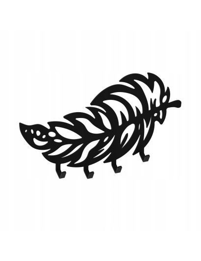 WIESZAK na klucze LIŚĆ Metalowy Uchwyt Ścienny LOFT Dekoracja Przedpokój