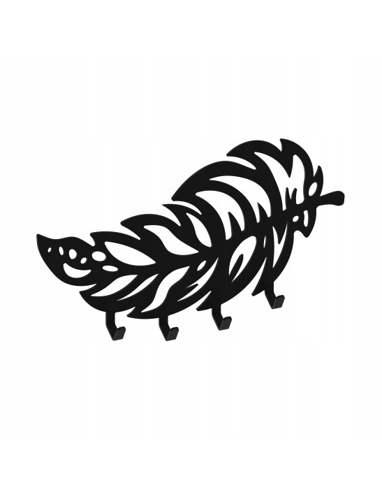 WIESZAK na klucze LIŚĆ Metalowy Uchwyt Ścienny LOFT Dekoracja Przedpokój