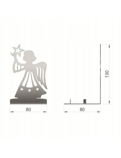 Świecznik Anioł Złoty Metalowy - Lampion na Tealight Dekoracja Świąteczna