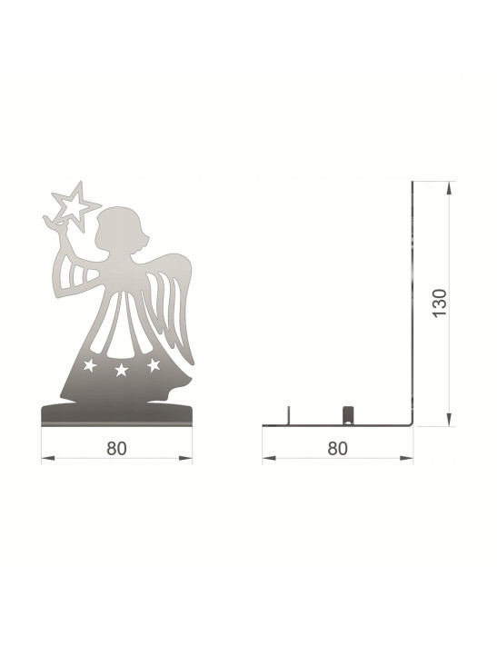 Świecznik Anioł Złoty Metalowy - Lampion na Tealight Dekoracja Świąteczna