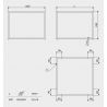 Stelaż stolika kawowego 600x600x450[mm], czarny strukturalny
